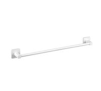 TATAY Grand Porte-Serviette Salle de Bain sans Perçage avec Système de Fixation 3M | Finition Mate | 100% Inoxydable | Résistance 10 kg | 6 x 6,5 x 60 cm - Collection Kalo - Blanc