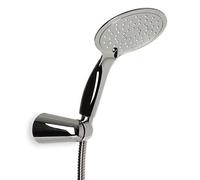 TATAY Kit de Douche Complet 3383509 à Trois Fonctions, 16x8,5x26 cm | Kit de Douche | Design Plat | Support Inclus | Flexible Métallique 1,5 m | Double Sertissage, Chromé Brillant