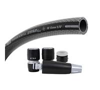 TATAY Kit tuyau d'arrosage Premium 25 m Ø5/8" (15 mm) - 4 couches, 39 bar, noir, Fabriqué en Espagne