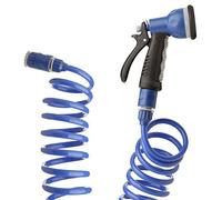 TATAY Kit de Tuyau Spirale de 15 m avec Accessoires en Plastique Anti-UV, idéal pour terrasses et Petits Jardins.