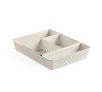 TATAY Lot de 4 organiseurs Bohol, polypropylène recyclé, sans BPA, beige