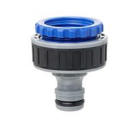 TATAY Nez de Robinet Femelle 1" -3/4" Premium, Connecteur Universel pour Tuyau d'Arrosage, Protection solaire, Installation facile, Gris - Noir