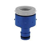 TATAY Nez de Robinet Femelle 3/4" - 1/2" Top Line, Connecteur Universel pour Tuyau d'Arrosage, Protection solaire, Installation facile, Bleu