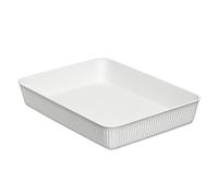 TATAY Organisateur de Tiroir A4 Baobab | Paniers et Boîtes de Rangement | Design Élégant Fonctionnel | Ordre Maison et Bureau | Plastique Recyclé sans BPA | 24,7x33,6x5,6 cm, Blanc