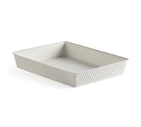 TATAY Organisateur de Tiroir A4 Bohol | 26,5x35x5,5 cm | Paniers et Boîtes de Rangement | Design Minimaliste Fonctionnel | Ordre Maison et Bureau | Plastique Recyclé sans BPA, Blanc
