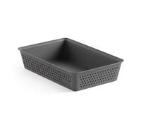 TATAY Organisateur de Tiroir A5 Bohol | Paniers et Boîtes de Rangement | Design Minimaliste Fonctionnel | Ordre Maison et Bureau | Plastique Recyclé sans BPA | 17x26x5,5 cm, Gris
