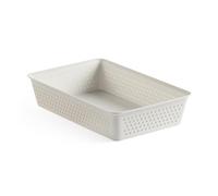 TATAY Organisateur de Tiroir A5 Bohol | Paniers et Boîtes de Rangement | Design Minimaliste Fonctionnel | Ordre Maison et Bureau | Plastique Recyclé sans BPA | 17x26x5,5 cm, Blanc