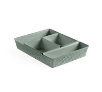 TATAY Lot de 5 organiseurs (1 mince + 2 pièces A6 + 1 pièce A5 + 1 pièce A4) Bohol, fabriqué en polypropylène, sans BPA, matériau 100% recyclé, vert