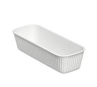 TATAY Organisateur de Tiroir Slim Baobab | Paniers et Boîtes de Rangement | Design Élégant Fonctionnel | Ordre Maison et Bureau | Plastique Recyclé sans BPA | 9x24x5,6 cm, Blanc