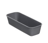 TATAY Organisateur de Tiroir Slim Baobab | Paniers et Boîtes de Rangement | Design Élégant Fonctionnel | Ordre Maison et Bureau | Plastique Recyclé sans BPA | 9x24x5,6 cm, Gris
