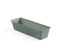 TATAY Organisateur de Tiroir Slim Bohol | Paniers et Boîtes de Rangement | Design Minimaliste Fonctionnel | Ordre Maison et Bureau | Plastique Recyclé sans BPA | 8,5x26x5,5 cm, Vert