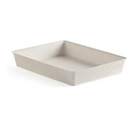 TATAY Organiseur A4 Bohol Bureau Rangement, polypropylène, sans BPA, 100% plastique recyclé, Beige, dimensions : 26,5 x 35 x 5,5 cm