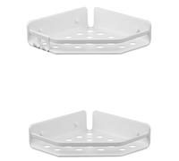 TATAY Pack 2 Étagère Salle Bain sans Perçage d’Angle, 20 x 5,5 x 20 cm