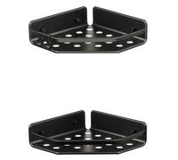 TATAY Pack 2 Etagere Salle de Bain Sans Percage d’Angle Aluminium | Avec Vis et Système Quick Fix | Anti-humidité | Moderne | Évacuation rapide | 20 x 5,5 x 20 cm - Modèle Serenity - Blanc Arctique