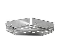 TATAY Pack 2 Etagere Salle de Bain Sans Percage d’Angle Aluminium | Avec Vis et Système Quick Fix | Anti-humidité | Design Moderne | Évacuation rapide | 20 x 5,5 x 20 cm - Modèle Serenity - Argent
