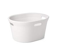 TATAY Panier à linge Baobab 35 L – Polypropylène, sans BPA, 3 poignées – Blanc Pergame
