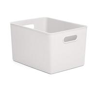 TATAY Panier de Rangement Rectangulaire Baobab, Capacité 22 L, Polypropylène, Sans BPA, Blanc Pergame. Mesure 29,4 x 38,5 x 23 cm