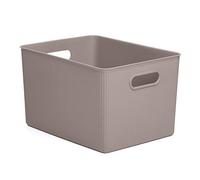 TATAY Paniers de Rangement 22 L Baobab, Compact et Polyvalent | TATAY Paniers Rangement 22 L Baobab | Poignées Intégrées | Plastique sans BPA | 29,4 x 38,5 x 23 cm | Capacité de 22 L, Taupe