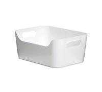 TATAY Paniers et Boîtes De Rangement 3,5 L Basic | Boîte Organisatrice | Poignées Intégrées | Design Minimaliste | Plastique Résistant sans BPA | 24,5x17x10,5 cm, Blanc