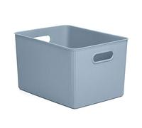 TATAY Panier de rangement Baobab 22 L – Polypropylène sans BPA – Poignées intégrées – Bleu mystique