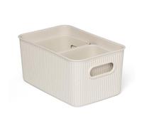 TATAY Baobab ECOHOME Lot de 3 boîtes de rangement rectangulaires 1 x 5 l + 2 x 1,5 l, polypropylène, sans BPA, plastique 100% recyclé, dimensions 18,1 x 27,2 x 13 cm
