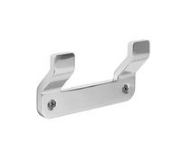 TATAY Patère Double de la Collection Flat, de Aluminium, Couleur Chrome. dimensions 10 x 2.2 x 5.3 cm