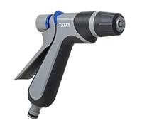 TATAY Pistolet d'arrosage Premium, Connecteur universel, 2 Positions, Régulateur, Protection solaire, Installation facile, Gris - Noir