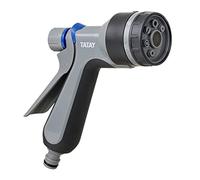 TATAY Pistolet d'arrosage Premium, Connecteur universel, 7 Positions, Régulateur, Protection solaire, Installation facile, Gris - Noir