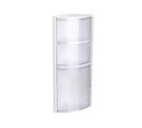 TATAY Placard Salle de Bain d'angle avec 2 Portes | Fixation avec ou sans Vis | Polypropylène | Vis Incluses | Montage Facile | Charge jusqu'à 8 kg | Plastique Résistant | 20x20x62,5 cm - Glaçé