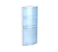 TATAY Armoire de Rangement Suspendue pour Salle de Bain d'Angle en plastique, ??kg de résistance, 2 portes en couleur translucide Bleu, 2 Étagères Intérieures Réglables. Dimension 20 x 20 x 62,5 cm