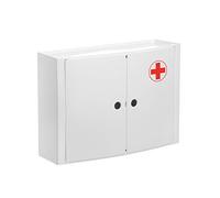 TATAY Placard Salle de Bain Pharmacie | Fixation avec ou sans Vis | Polypropylène | Vis Incluses | Facile à Nettoyer et à Monter | Charge jusqu'à 8 kg | Meuble de Salle de Bain | 46x15,5x32 cm - Blanc