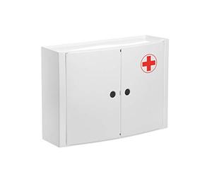TATAY Placard Salle de Bain Pharmacie | Fixation avec ou sans Vis | Polypropylène | Vis Incluses | Facile à Nettoyer et à Monter | Charge jusqu'à 8 kg | Meuble de Salle de Bain | 46x15,5x32 cm - Blanc