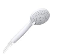 TATAY Pommeau de Douche Bombay, Diamètre 10 cm, pour Douche Quotidienne | Pommeau de Douche Bombay | Structure en ABS | Un Jet d’Eau | Économie d’Eau | Système Anticalcaire | Nettoyage Facile, Blanc
