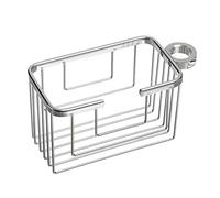 Tatay Tablette de Douche rectangulaire avec Support de Barre, Pas de perçage, 100% Acier Inoxydable, Aluminium anodisé, Design Moderne, Argent. Dimensions 24 x 11,5 x 12,5 cm, 6604901