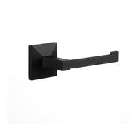 TATAY Porte Papier Toilette sans perçage ou avec vis | Kit Glue&Fix (1 kg) + vis Inclus | Acier Inoxydable | 6 x 6,5 x 16 cm - Modèle Iconik - Noir