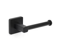 TATAY Porte-Papier Toilette sans Perçage | Système de Fixation 3M | Finition Mate et Élégante | 100% Inoxydable | Résistance 5 kg | 6 x 6,5 x 16 cm - Collection Kalo - Noir