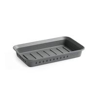 TATAY Bohol Porte-Savon de Bain en polypropylène sans BPA, Plastique 100% recyclé, Gris Anthracite Dimensions : 14 x 8,5 x 2 cm