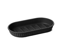 TATAY Porte Savon Salle de Bain Noir, 15 x 8,2 x 2,1 cm, Collection Baobab