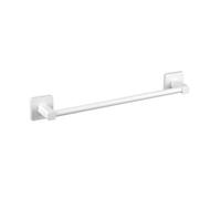 TATAY Porte-Serviette Moyen Salle de Bain sans Perçage avec Système de Fixation 3M | Finition Mate | 100% Inoxydable | Résistance 10 kg | 7 x 6,5 x 45 cm - Collection Kalo - Blanc