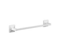 TATAY Porte Serviette Salle de Bain sans Perçage ou avec Vis Moyen | Kit Adhésif Glue&Fix Inclus (Jusqu’à 5 kg) et Vis | Acier Inoxydable | Design Moderne | 6 x 6,5 x 45 cm - Modèle Iconik - Blanc