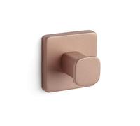 TATAY Porte serviette salle de bain adhésif Kalo | Fixation sans perçage avec adhésif 3M double face | Zamak inoxydable à 100% | Installation facile | Design moderne | 6 x 4,6 x 6 cm - Golden Rose