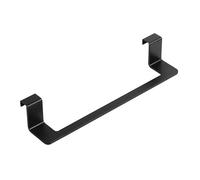 TATAY Porte Serviette Salle de Bain | Installation sans Outils | Aluminium 100% Inoxydable | Design Moderne | avec Patins de Protection pour Le Meuble | 40 x 7 x 9,2 cm - Modèle Flat - Noir