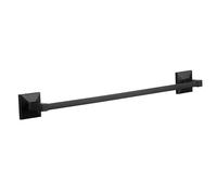 TATAY Porte Serviette Salle de Bain sans Perçage ou avec Vis Grand | Kit Adhésif Glue&Fix Inclus (Jusqu’à 5 kg) et Vis | Acier Inoxydable | Design Moderne | 6 x 6,5 x 60 cm - Modèle Iconik - Noir