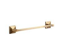 TATAY Porte Serviette Salle de Bain sans Perçage ou avec Vis Moyen | Kit Adhésif Glue&Fix Inclus (Jusqu’à 5 kg) et Vis | Acier Inoxydable | Design Moderne | 6 x 6,5 x 45 cm - Modèle Iconik - Or