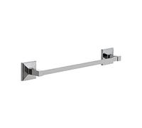 TATAY Porte Serviette Salle de Bain sans Perçage ou avec Vis Moyen | Kit Adhésif Glue&Fix Inclus (Jusqu’à 5 kg) et Vis | Acier Inoxydable | Design Moderne | 6 x 6,5 x 45 cm - Modèle Iconik - Chromé