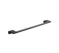 Tatay Porte-Serviettes Barre Moyenne de la Collection Onyx en Aluminium anodisé Noir Mat, Double système de Fixation, vis et système Glue & Fix, sans perçage. Dimensions 7 x 3 x 45 cm