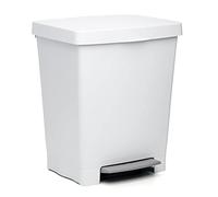 Tatay Poubelle de Cuisine Cubik, Capacité 23L, Pédale Rétractable, Polypropylène, Sans BPA, Sac Poubelle 30L. Blanche. Dimensions 33.5 x 30 x 39 cm