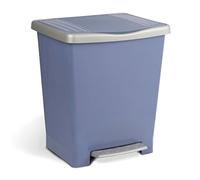 TATAY 1101400 Poubelle à Pédale 23 L Plastique Bleu 33,5 x 30 x 39 cm