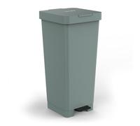 TATAY Poubelle avec pédale intelligente 40 l de capacité pédale rétractable en polypropylène sans BPA, sac poubelle 45 l couleur vert sage, dimensions 33 x 31 x 67 cm