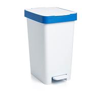 Tatay Poubelle de Cuisine Smart, Capacité 25L, Pédale Rétractable, Polypropylène, Sans BPA, Sac Poubelle 30L. Bleu. Dimension 26 x 36 x 47cm